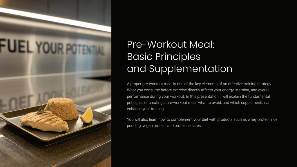 Pre-Workout Meal: Basic Guidelines and Supplementation
