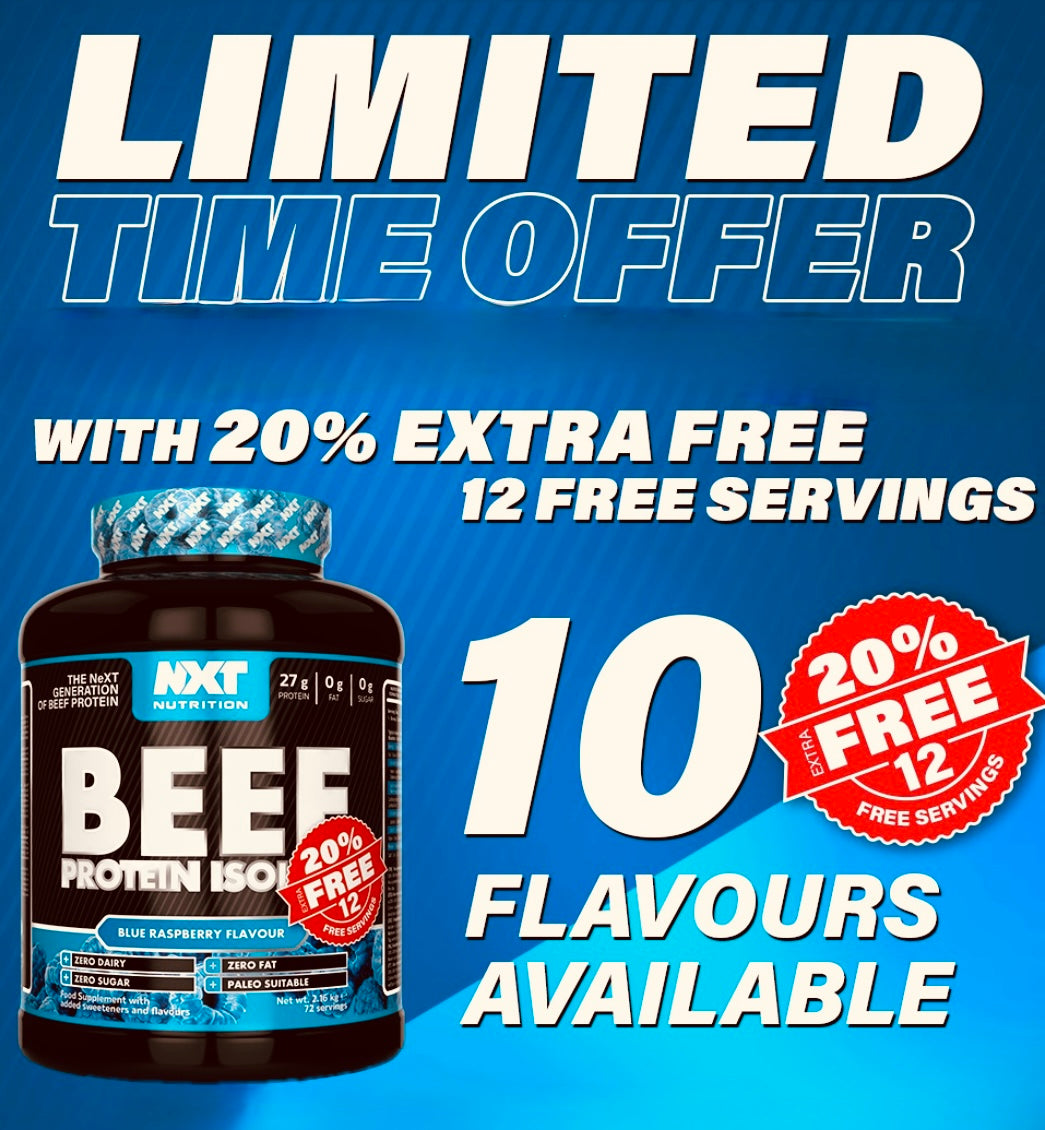 Beef protein isolate nxt nutrition 20 percent extra | Megapump