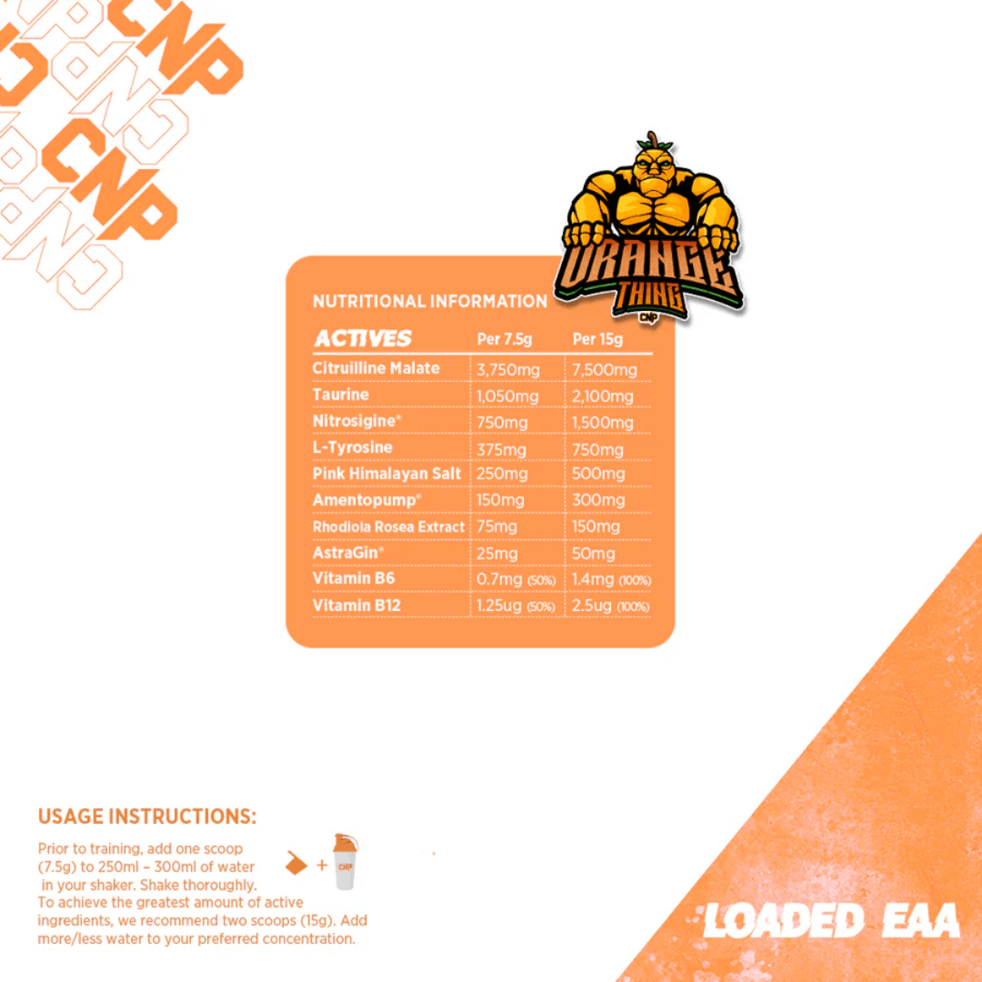 CNP Full Pump Nutritional Information | Megapump
