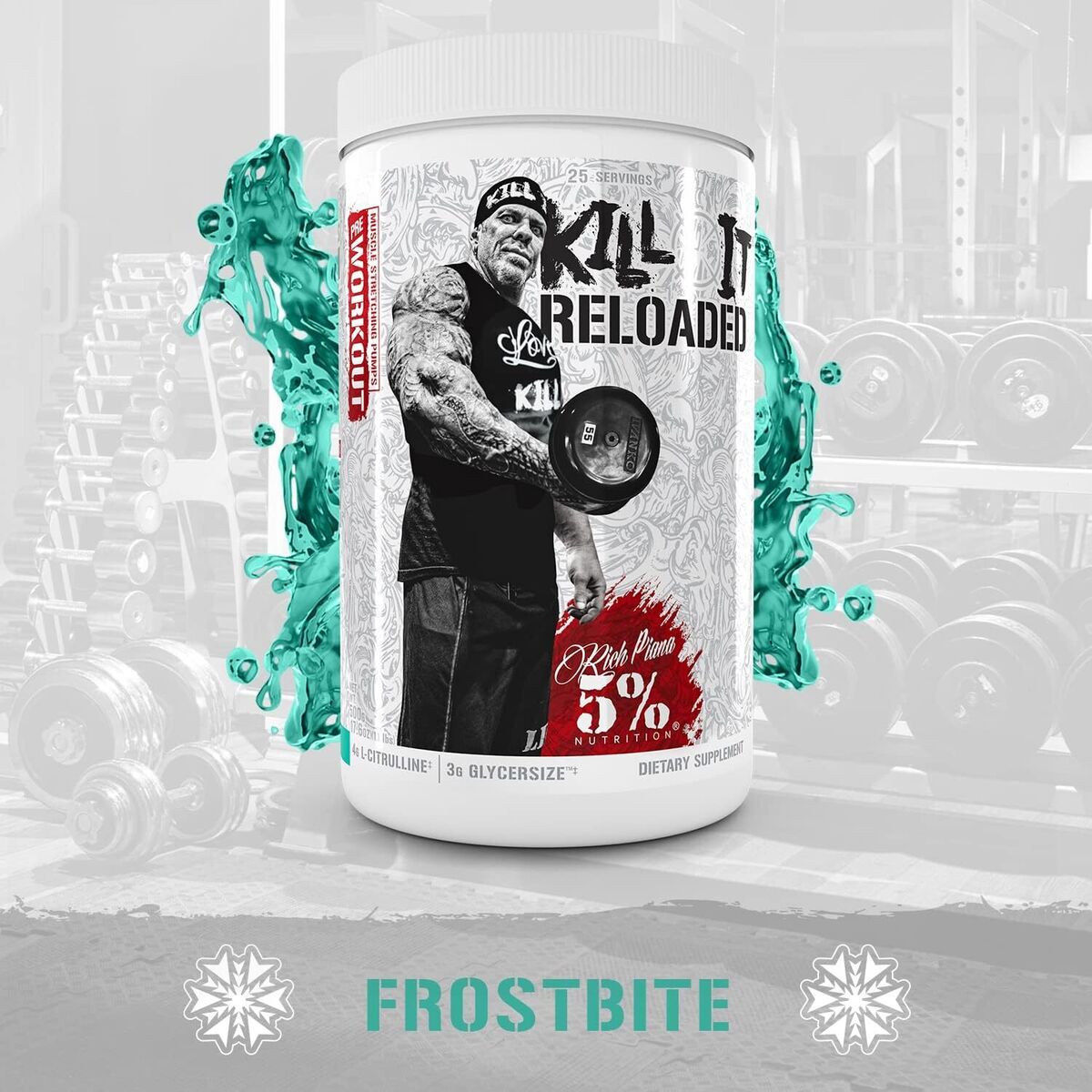Kill It Reloaded Pre workout Frostbite 5% Nutrition Rich Piana | Megapump