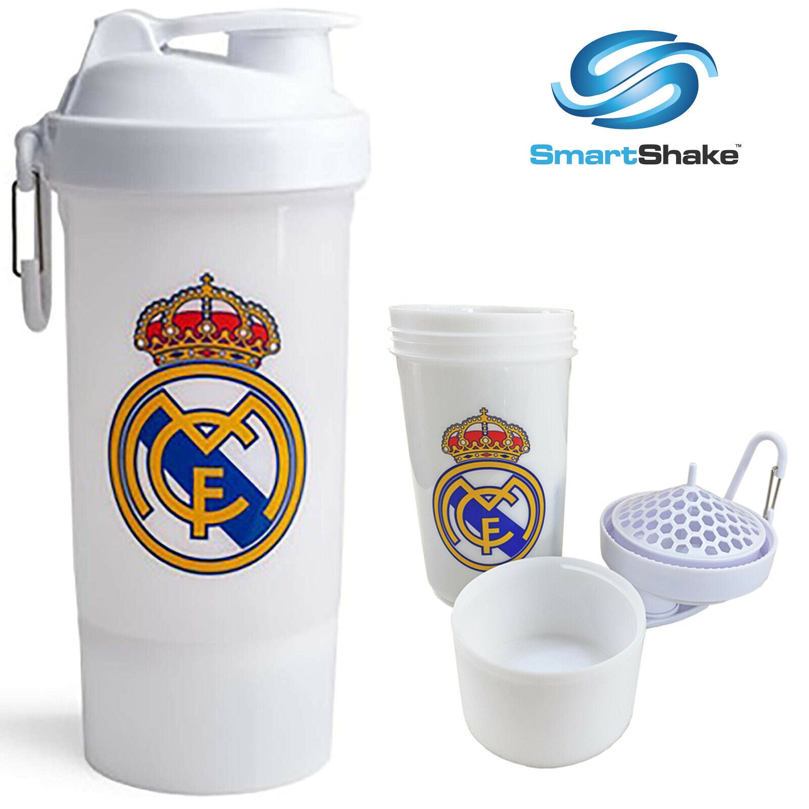 Real Madrid SmartShake Original2GO 800ml Compartment Shaker | Megapump