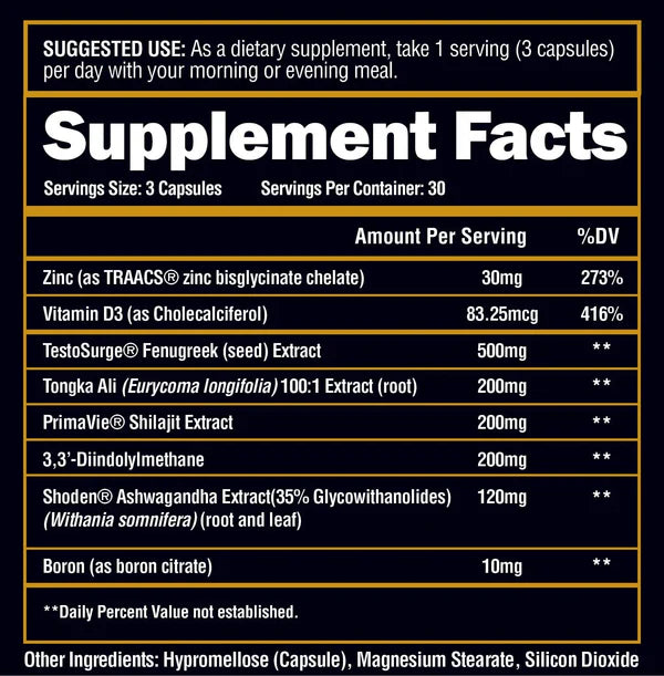 Alpha Lion SuperHuman Test booster supplement info 90 caps | Megapump