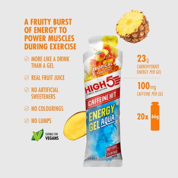 High5 Energy Gel Aqua Caffeine Hit Megapump