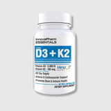 InnovaPharm VITAMIN D3 + K2 MAXIMUM STRENGTH (60 Capsules) | Megapump