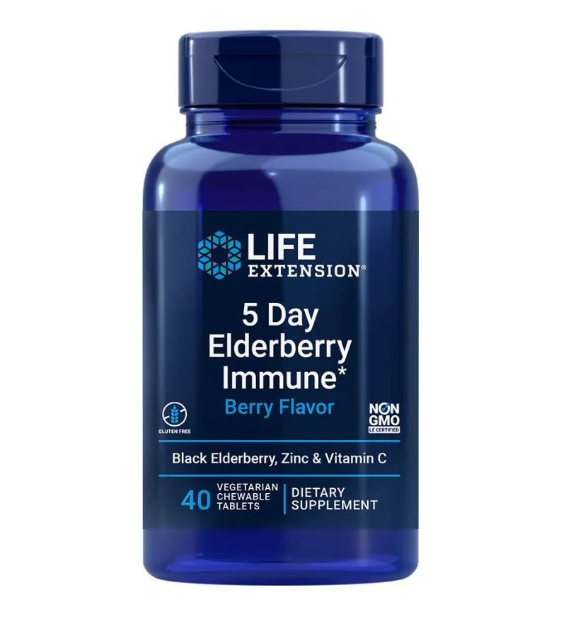 Life Extension 5 Elderberry Immune 40 chewables