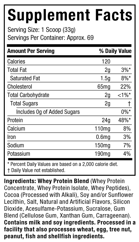 NitroTech Whey Gold Protein 2.2kg Muscletech Supple Facts | Megapump