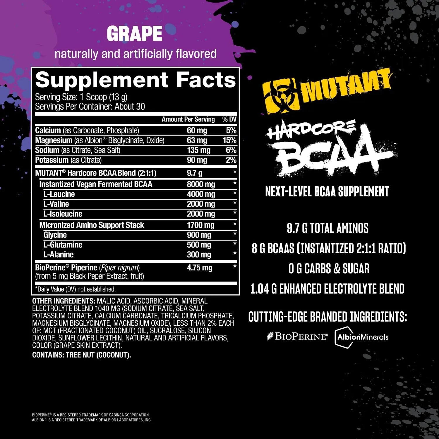 BCAA Hardcore Mutant - 30 servings