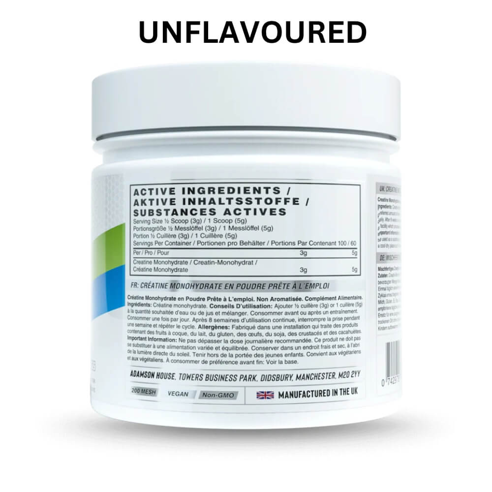 Naughty Boy Creatine Micronised - 100 servings 300g ingredients | Megapump