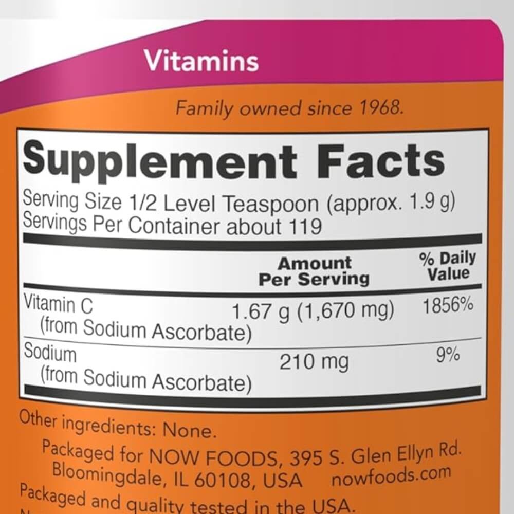 NOW Supplements, Sodium Ascorbate Powder, Buffered, Antioxidant Protection*, 8-Ounce | Megapump