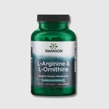 L-arginine & L-ornithine Swanson - 100 capsules