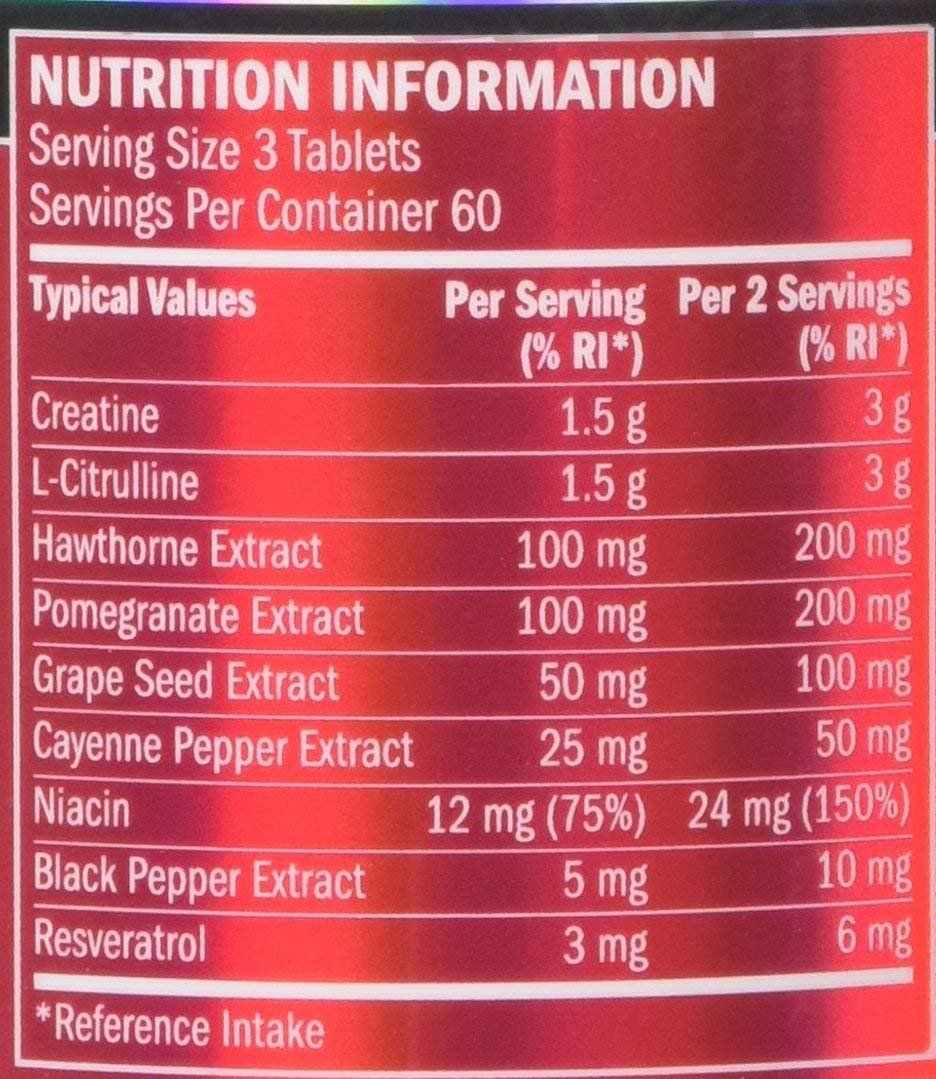 BSN Nitrix 2.0 workout Amplifier 180 tablets - megapump