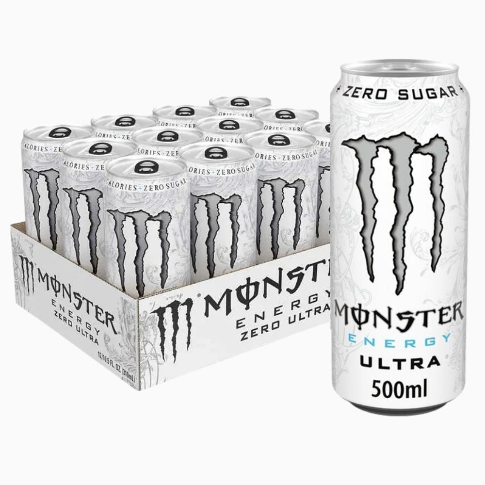 Monster Energy Drink Ultra White 12 x 500 ml | Megpump.ie