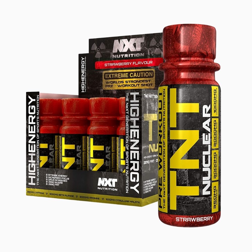 Nxt Nutrition TNT Nuclear Preworkout Shots Strawberry flavour - megapump.ie