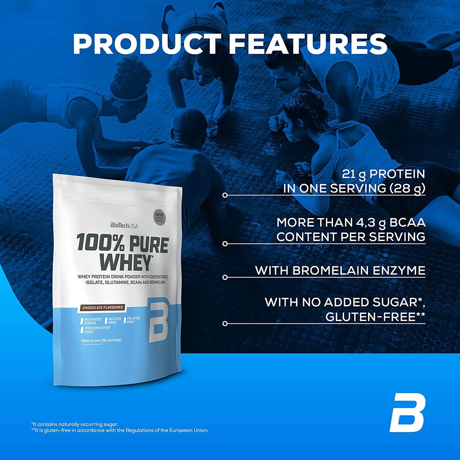 Pure Whey BiotechUSA - 1000g | Megapump