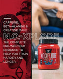 BSN Nutrition N.O.-Xplode Pre Workout Powder with Creatine Monohydrate,  Beta Alanine, Caffeine, Vitamin D and Vitamin B Complex | Megapump