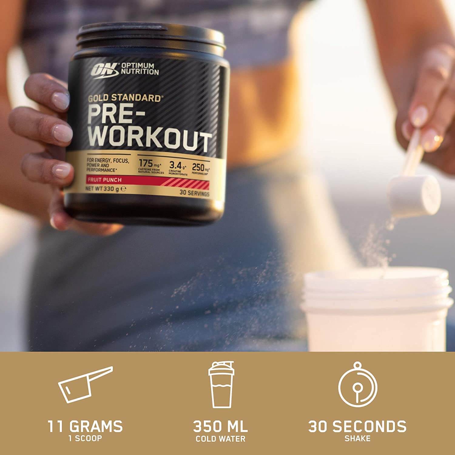 Gold Standard Pre Workout Optimum Nutrition - 330g | Megapump