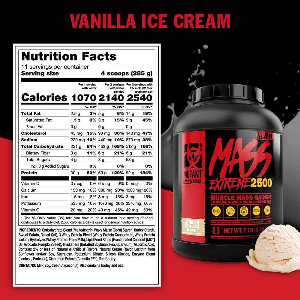 Mutant Mass Extreme 2500 ingredients | Megapump