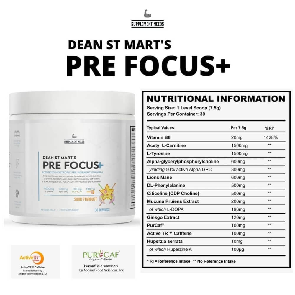 Supplement Needs Dean St Marts Pre Focus+ | megapump