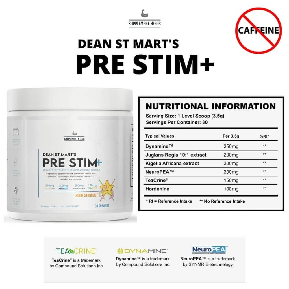 Pre Stim+ Supplement Needs - 30 servings