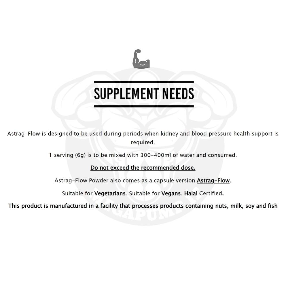 Supplement Needs Dean St Mart's Astrag-Flow use | Megapump