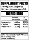 Magnesium Calcium Vitamin B6 - 100capsules QRP Nutrition