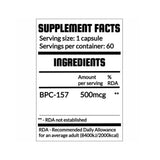QRP Nutrition BPC-157 ingredients | Megapump