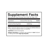Dna Sports creatine 200 servings supplement facts | Megapump