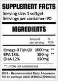 Omega 3 Fish Oils QRP Nutiriton - 90 softgels