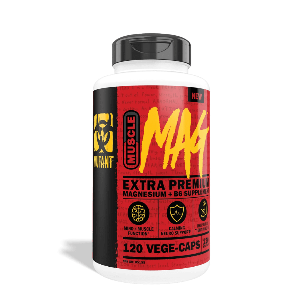 MUSCLE MAG - Extra Premium Magnesium + B6 Mutant - 120 Vege Capsules