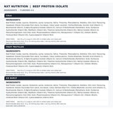 NXT Beef Protein Isolate Professional ingredients | Megapump