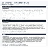 NXT Beef Protein Isolate Professional ingredients | Megapump