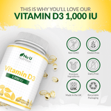 Nu U Nutrition Vitamin D3 1000IU | Megapump
