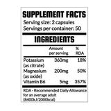 QRP Nutrition Magnesium Potassium B6 90capsules | Megapump