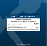 Turk-X Turkesterone 60 caps Applied Nutrition supplement facts - megapump
