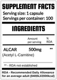 ALCAR 500mg 100 veggie caps QRP Nutrition