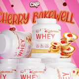 CNP Professional Premium Whey Protein Powder 2kg & 900g, 21g Protein, Low Carb, Easy Digestion, 66/30 Servings, Vegetarian, Halal, 12 Great Flavours, Cherry Bakewell) | Megapump