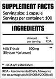 Milk Thistle 500mg Qrp Nutrition info | Megapump