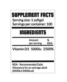 QRP Nutrition Strong Vitamin D3 5000iu 100 capsules supple info | Megapump