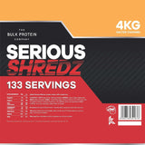 The Bulk Protein Company Serious Shredz Diet Protein Powder 133 servings supplement Information | Megapump