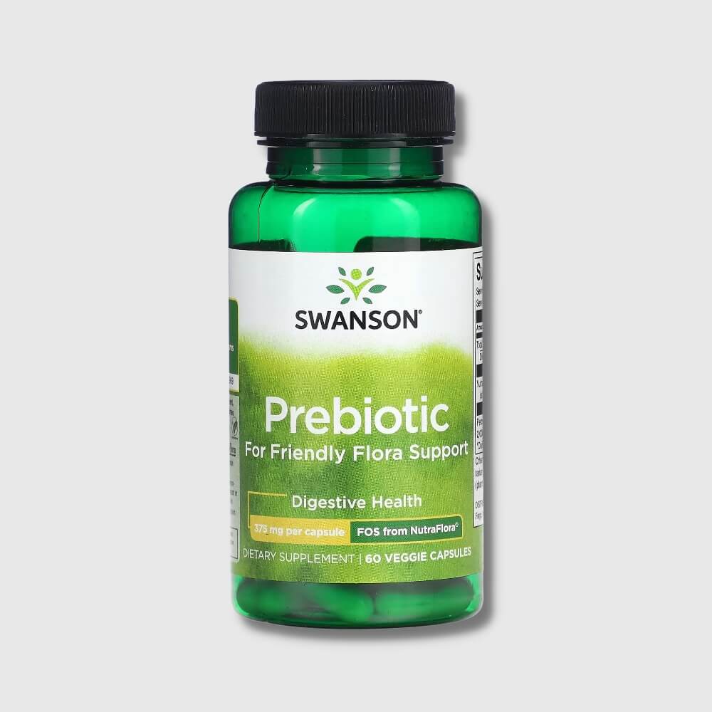Swanson Prebiotic for Friendly Flora Support with FOS 60 veggie capsules | Megapump