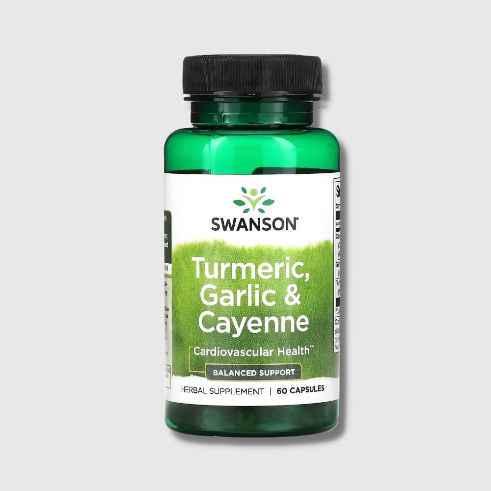 Turmeric, Garlic & Cayenne Swanson - 60 capsules | Megapump
