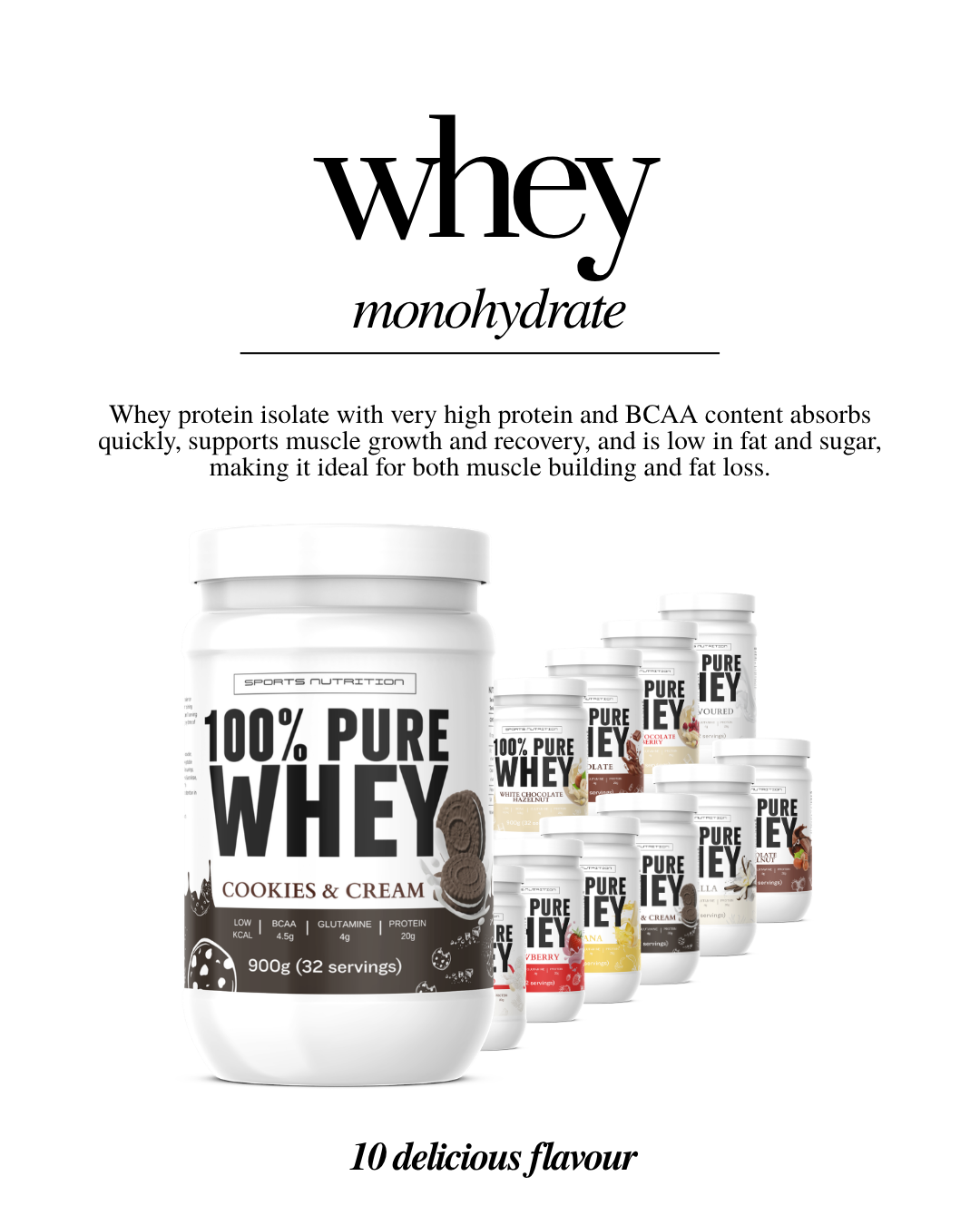 Waye Protein 100% Pure Whey Protein Sports Nutrition