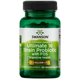 Ultimate 16 Strain Probiotic with FOS Digestive Health Swanson - 60 capsules