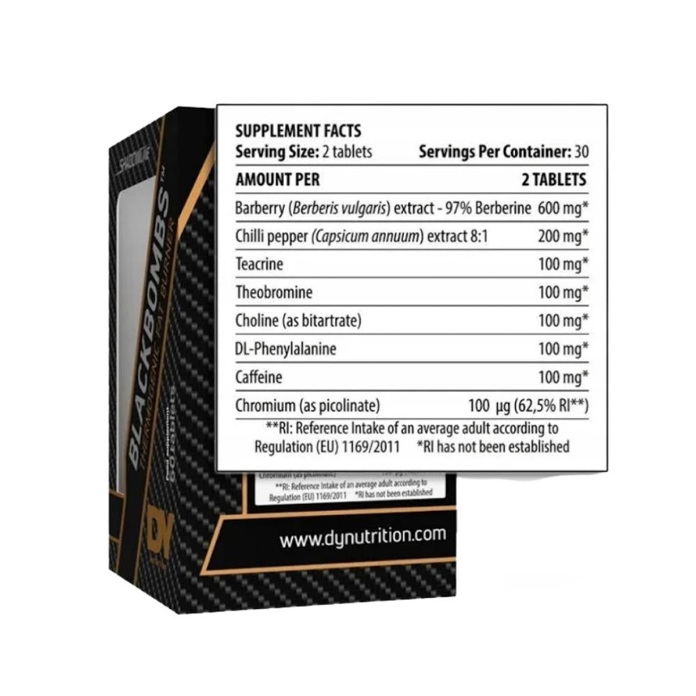 Dorian Yates Black Bombs Thermogenic Fat Burner | Megapump