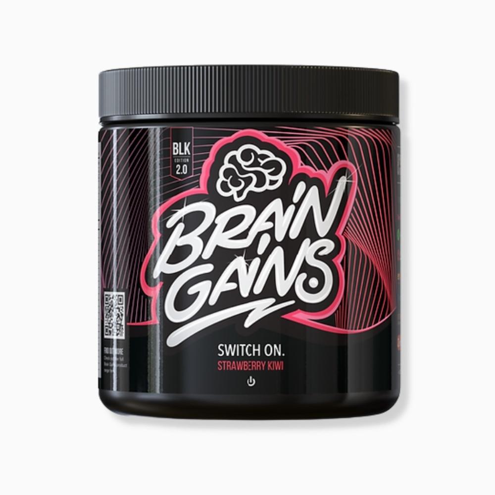 Brain Gains Switch On Black Edition Strawberry Kiwi | Megapump