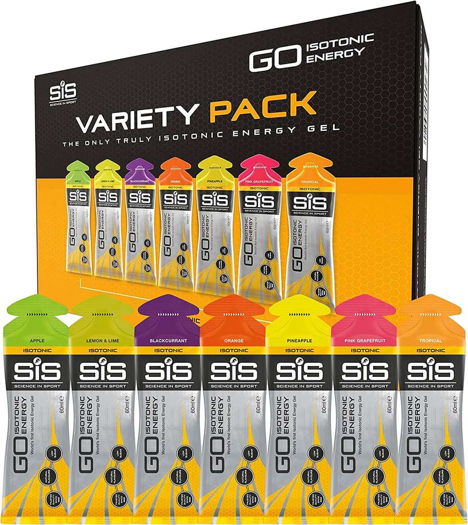 SIS Energy gels Variety pack of 7 flavours - megapump