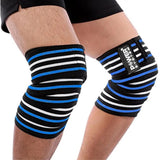 Power system Knee wraps blue | weightlifting knee support | Megapump