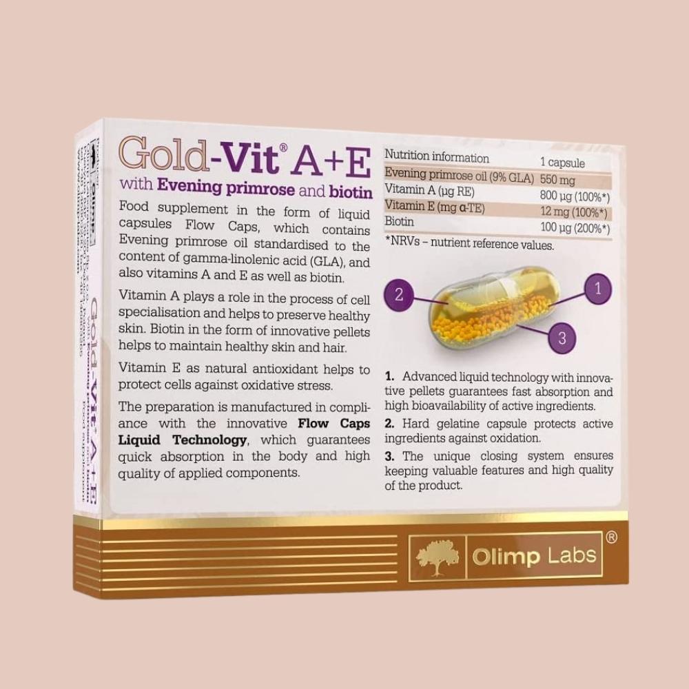 Olimp Labs Gold Vit A + E ingredients | Megapump