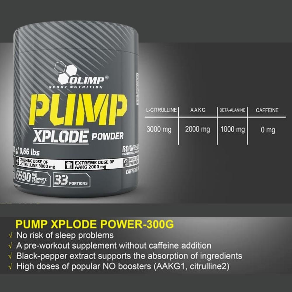 Olimp Pump Xplode Powder ingredients | Megapump