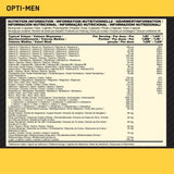 Optimum Nutrition Opti Men ingredients | Megapump